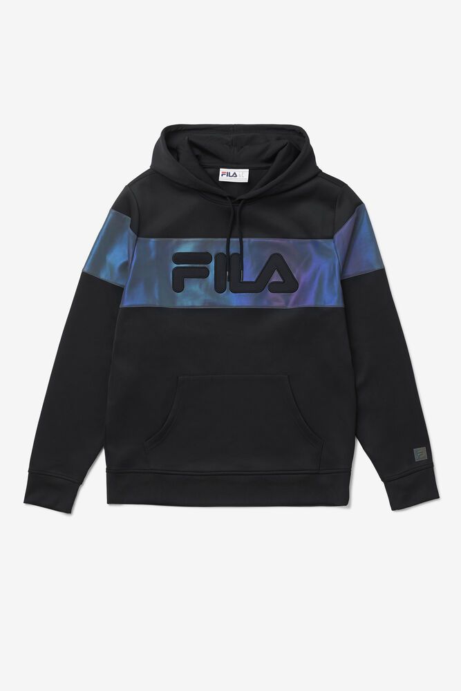 Fila Hoodie Mens Black Lando - Ireland 46732-YFRI